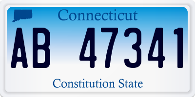 CT license plate AB47341