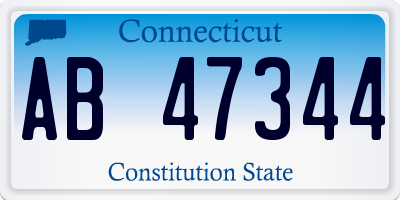 CT license plate AB47344