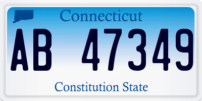 CT license plate AB47349