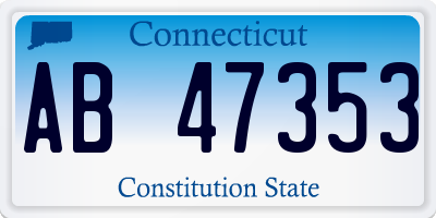 CT license plate AB47353