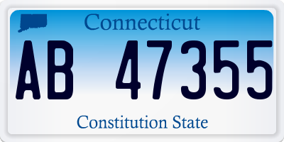 CT license plate AB47355