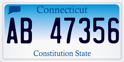 CT license plate AB47356