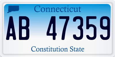 CT license plate AB47359