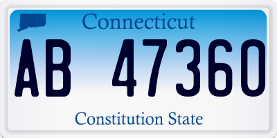 CT license plate AB47360