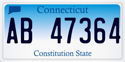 CT license plate AB47364
