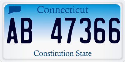 CT license plate AB47366