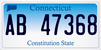 CT license plate AB47368