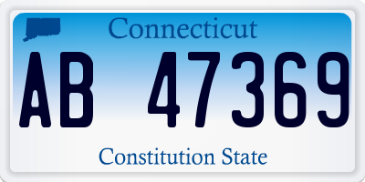 CT license plate AB47369