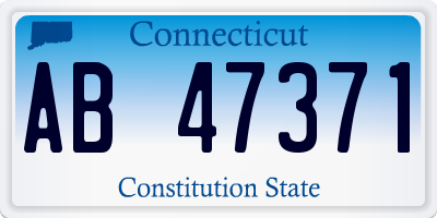 CT license plate AB47371