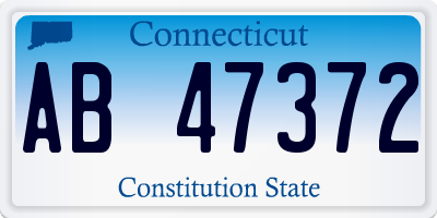 CT license plate AB47372