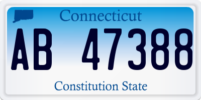 CT license plate AB47388