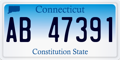 CT license plate AB47391