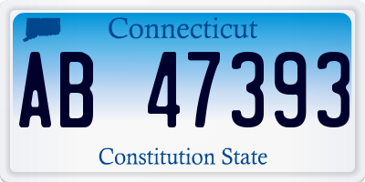 CT license plate AB47393