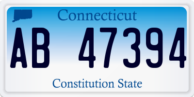 CT license plate AB47394