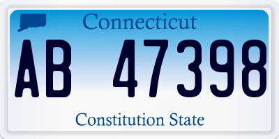 CT license plate AB47398