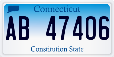 CT license plate AB47406