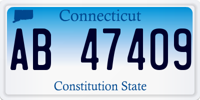 CT license plate AB47409