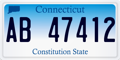 CT license plate AB47412