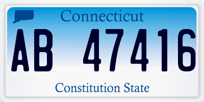 CT license plate AB47416