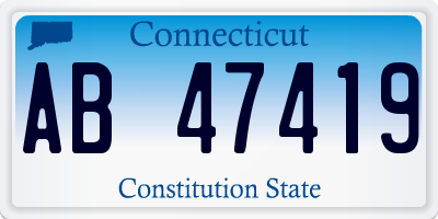 CT license plate AB47419