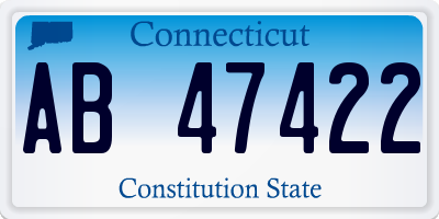 CT license plate AB47422