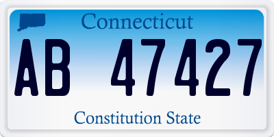 CT license plate AB47427