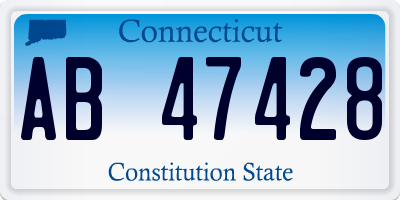 CT license plate AB47428