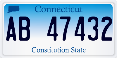 CT license plate AB47432
