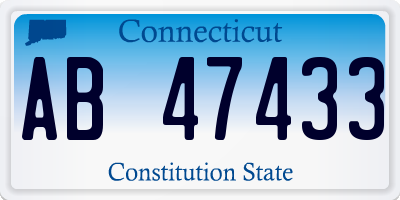 CT license plate AB47433