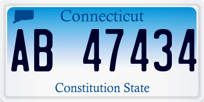 CT license plate AB47434