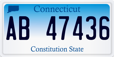 CT license plate AB47436