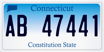 CT license plate AB47441