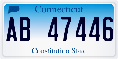 CT license plate AB47446