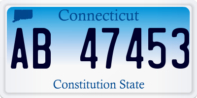 CT license plate AB47453