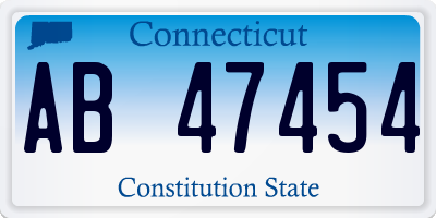 CT license plate AB47454