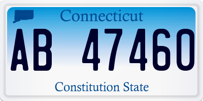 CT license plate AB47460