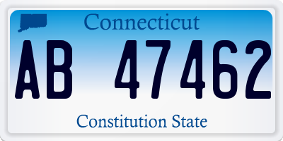 CT license plate AB47462