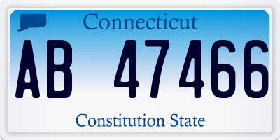 CT license plate AB47466