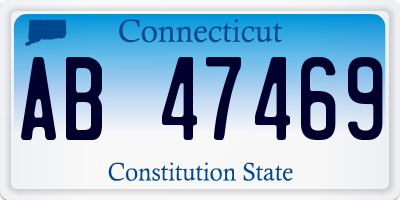 CT license plate AB47469