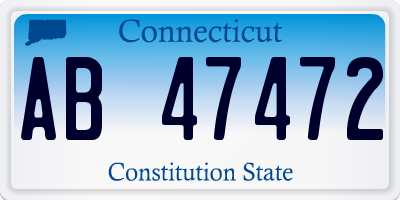 CT license plate AB47472