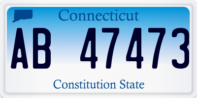 CT license plate AB47473