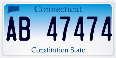 CT license plate AB47474