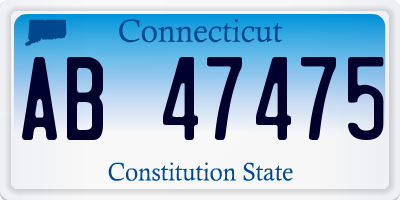 CT license plate AB47475