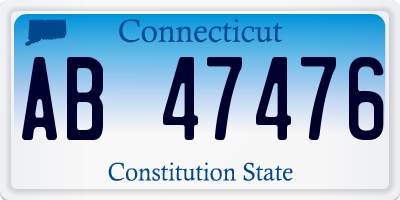 CT license plate AB47476