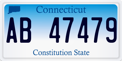 CT license plate AB47479