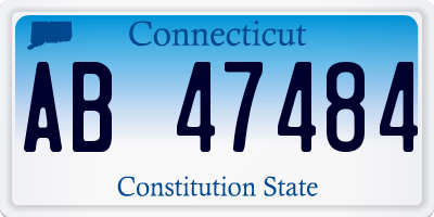 CT license plate AB47484