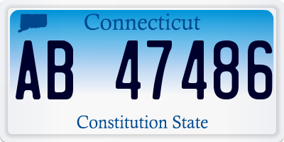 CT license plate AB47486