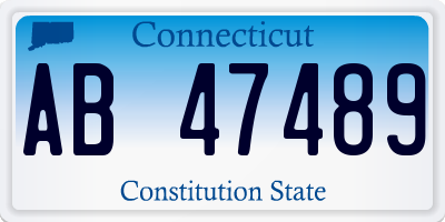 CT license plate AB47489