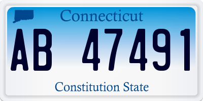 CT license plate AB47491