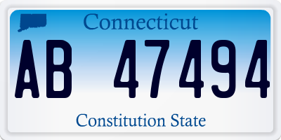 CT license plate AB47494